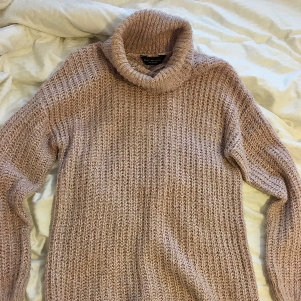 Dorothy Perkins Pink Knit Tunic Sweater